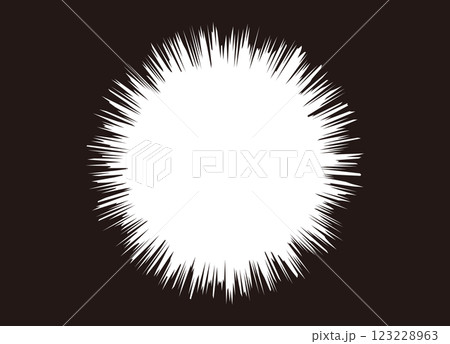 マンガ動画編集に使いやすい画像＿白黒の集中線効果線の背景素材3 123228963