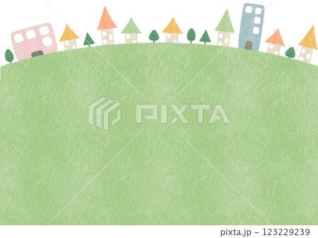 街並み　風景　背景　イラスト 123229239