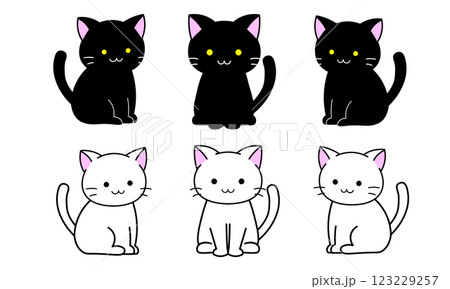 白猫と黒猫 123229257