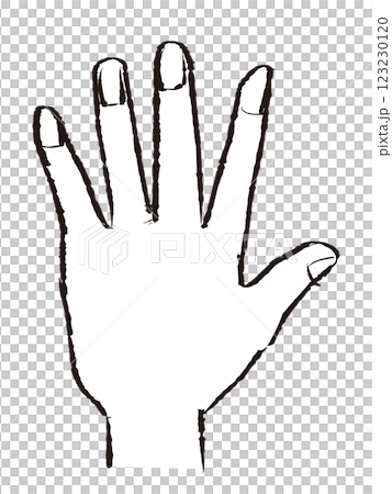 手描きの手の甲 123230120
