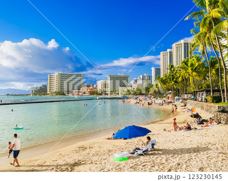 ハワイ　ワイキキビーチ 123230145