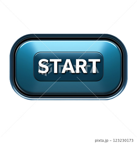 四角く青いSTARTボタン 123230173