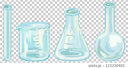 実験器具のイラストセット ベクター素材 123230402