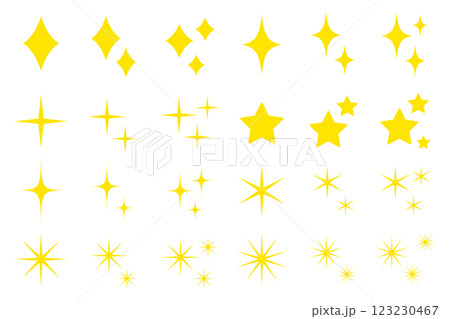 キラキラのベクター素材セット glitter icon set 123230467