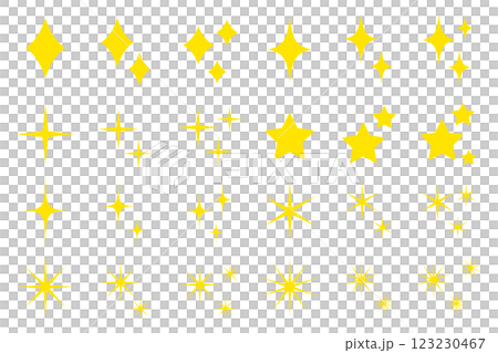 キラキラのベクター素材セット glitter icon set 123230467