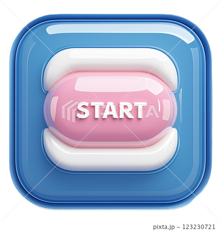 ピンクのSTARTボタン 123230721