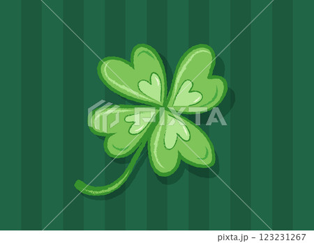 Vector lucky four leaf clover for Patrick's day. Four leaf lucky clover poster. Shamrock. Vector lucky four leaf clover for Patrick's day. Four leaf lucky clover poster. Shamrock. 123231267
