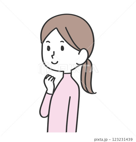 ほほ笑む女性 123231439