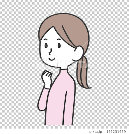 ほほ笑む女性 123231439