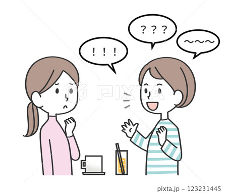 お喋りするママ友 123231445