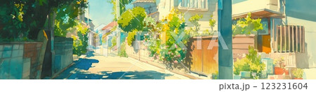 懐かしい住宅街のヘッダー_2 123231604