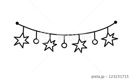 Decorative garland with stars Decorative garland with stars 123231715