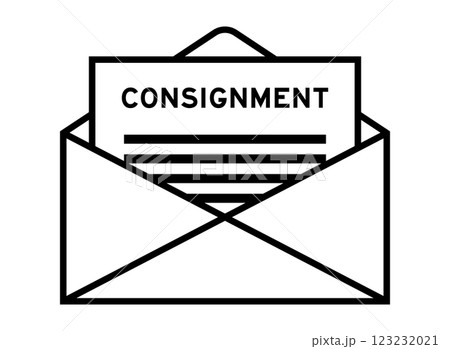 Envelope and letter sign with word consignment as the headline Envelope and letter sign with word consignment as the headline 123232021