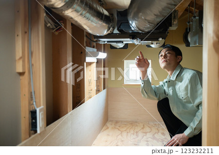 点検をする作業員 点検をする作業員 123232211