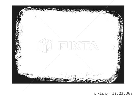 Photo grunge horizontal frame template. Ink paint border with rough edges for banner. Retro textured overlay. Rectangular old black cover on transparent background. Vector frames with vignette effect Photo grunge horizontal frame template. Ink paint border with rough edges for banner. Retro textured overlay. Rectangular old black cover on transparent background. Vector frames with vignette effect 123232365