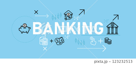 Banking monetary saving wealth management conceptual money saving piggybank dollar sign currency debit credit card wallet cash transfer payment financial icon design concept illustration 123232513