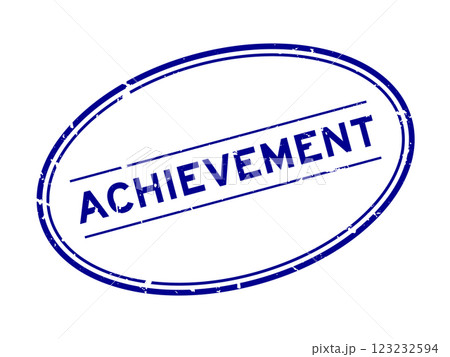 Grunge blue achievement word oval rubber seal stamp on white background Grunge blue achievement word oval rubber seal stamp on white background 123232594