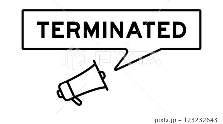 Megaphone icon with speech bubble in word terminated on white background Megaphone icon with speech bubble in word terminated on white background 123232643
