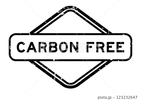 Grunge black carbon free word rubber seal stamp on white background 123232647