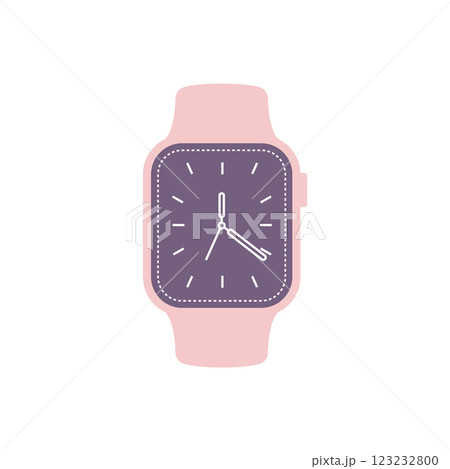 Smartwatch Flat Illustration. Clean Icon Design Element on Isolated White Background 123232800