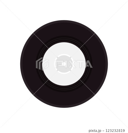 Vinyl Flat Illustration. Clean Icon Design Element on Isolated White Background 123232819