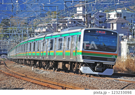東海道本線　真鶴　JR東日本　E231系1000番台　S-25編成（国府津） 123233098