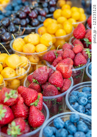 Mix of fresh ripe berries raspberry, strawberry, blackberry and others Mix of fresh ripe berries raspberry, strawberry, blackberry and others 123233128