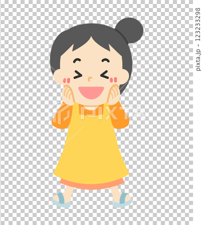 頬を赤る女性 123233298