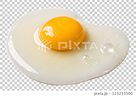 Fresh raw egg with isolated on white background 123233500