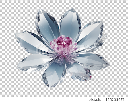 Crystal flower illustration isolated on the transparent background Crystal flower illustration isolated on the transparent background 123233671