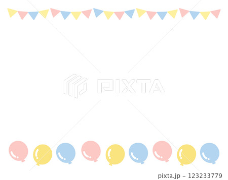 風船　ガーランド　フレーム　イラスト 123233779