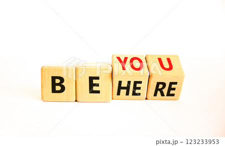 Belonging and belong symbol. Concept words Be here Belong on beautiful wooden block. Beautiful white table white background. Business motivational belonging and belong concept. Copy space. 123233953