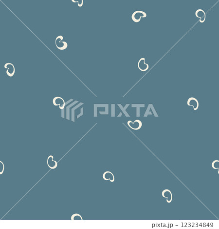 Minimalist abstract pattern with small, irregular organic shapes on muted teal background 123234849
