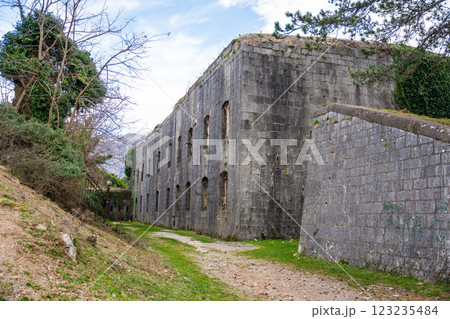 View of old Fort Vrmac is a former fortification of the Austro-Hungarian Empire in Kotor, Montenegro View of old Fort Vrmac is a former fortification of the Austro-Hungarian Empire in Kotor, Montenegro 123235484