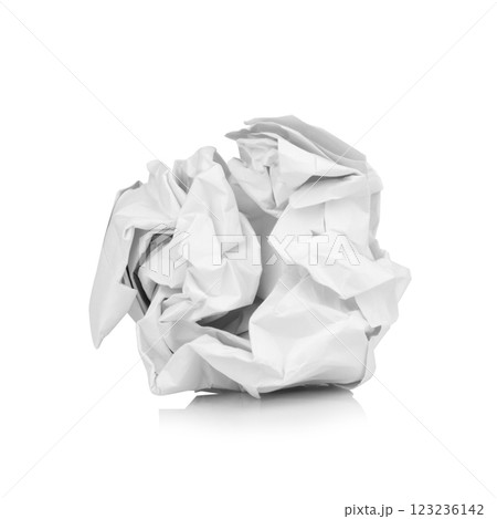 paper ball isolated on white background 123236142