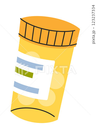 Plastic pills bottle pharmaceutical package 123237334