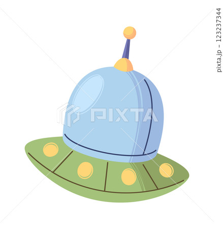 Cute alien ship flying saucer Cute alien ship flying saucer 123237344