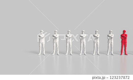 The Business men for  Human Resource Management concept 3d Rendering. 123237872