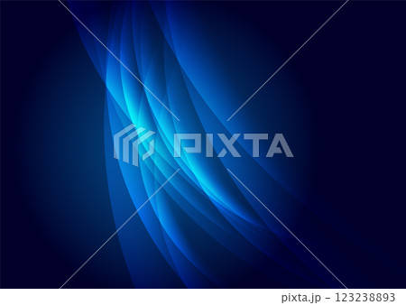 Abstract shiny blue glossy waves minimal elegant background Abstract shiny blue glossy waves minimal elegant background 123238893