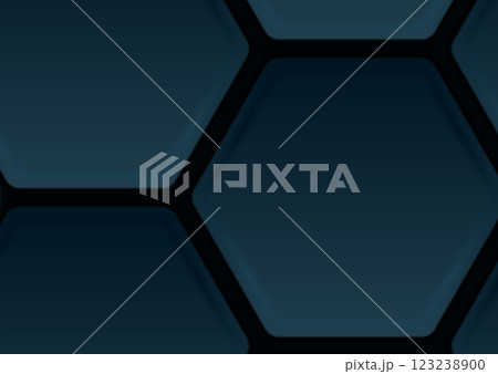 Dark blue hexagons abstract technology geometric background Dark blue hexagons abstract technology geometric background 123238900