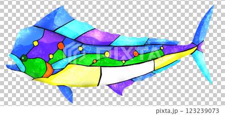 一幅可愛的馬賽克風格剪紙插圖,描繪的是一條鹹水魚,名叫鯕鰍 一幅可愛的馬賽克風格剪紙插圖,描繪的是一條鹹水魚,名叫鯕鰍 123239073