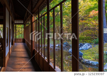 秋の北海道　函館市　旧岩船氏庭園（香雪園）　園亭 123239397