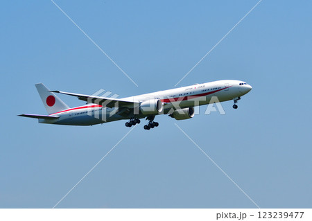 青空を飛ぶ政府専用機 青空を飛ぶ政府専用機 123239477