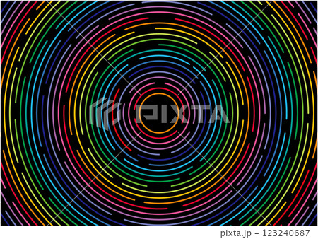星の軌跡のような光が流れるカラフルなイラスト 123240687