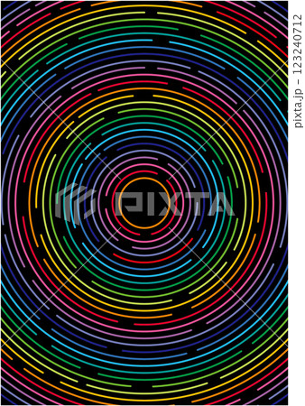 星の軌跡のような光が流れるカラフルなイラスト 123240712