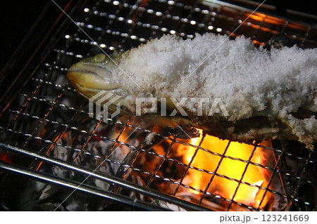 川魚の塩焼き 123241669