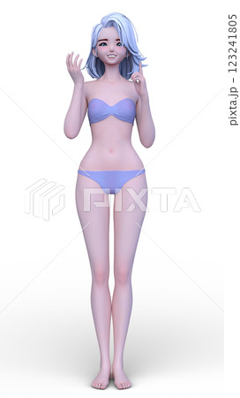ビキニ姿の女性 123241805