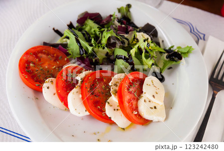 Fresh italian caprese salad 123242480