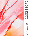 Abstract fluid texture in pink and orange with translucent curves pattern 123243072