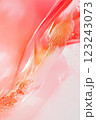 Abstract fluid texture in pink and orange with translucent curves pattern 123243073